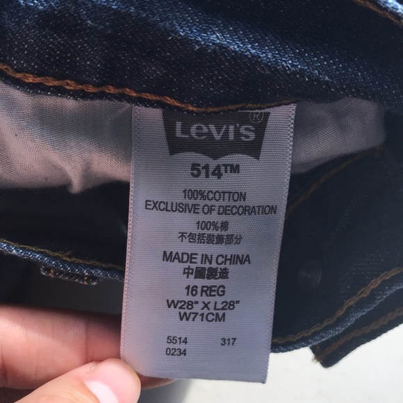 Levi’s 514 straight leg dark wash mid to high rise jeans 28 - Picture 10 of 14